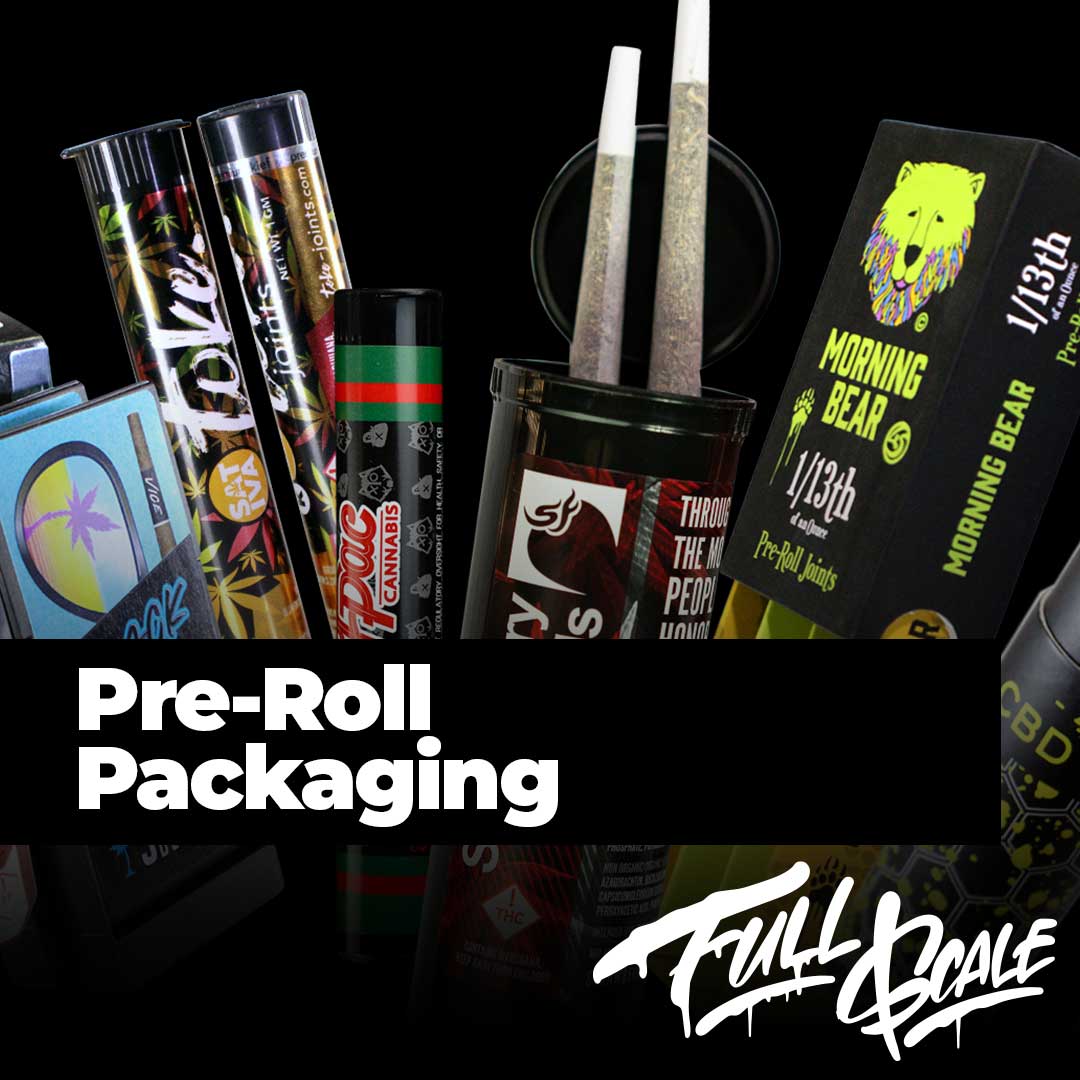 Pre-roll tubes with silicone lids – custom boxes, stickers and